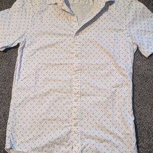 Men's White Patterned Shirt